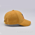 6 tappo da baseball a velluto a 6 pannelli con ricamo